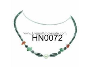 Assorted Colored Semi precious Stone Beads Hematite Beads Stone Chain Choker Fashion Women Necklace